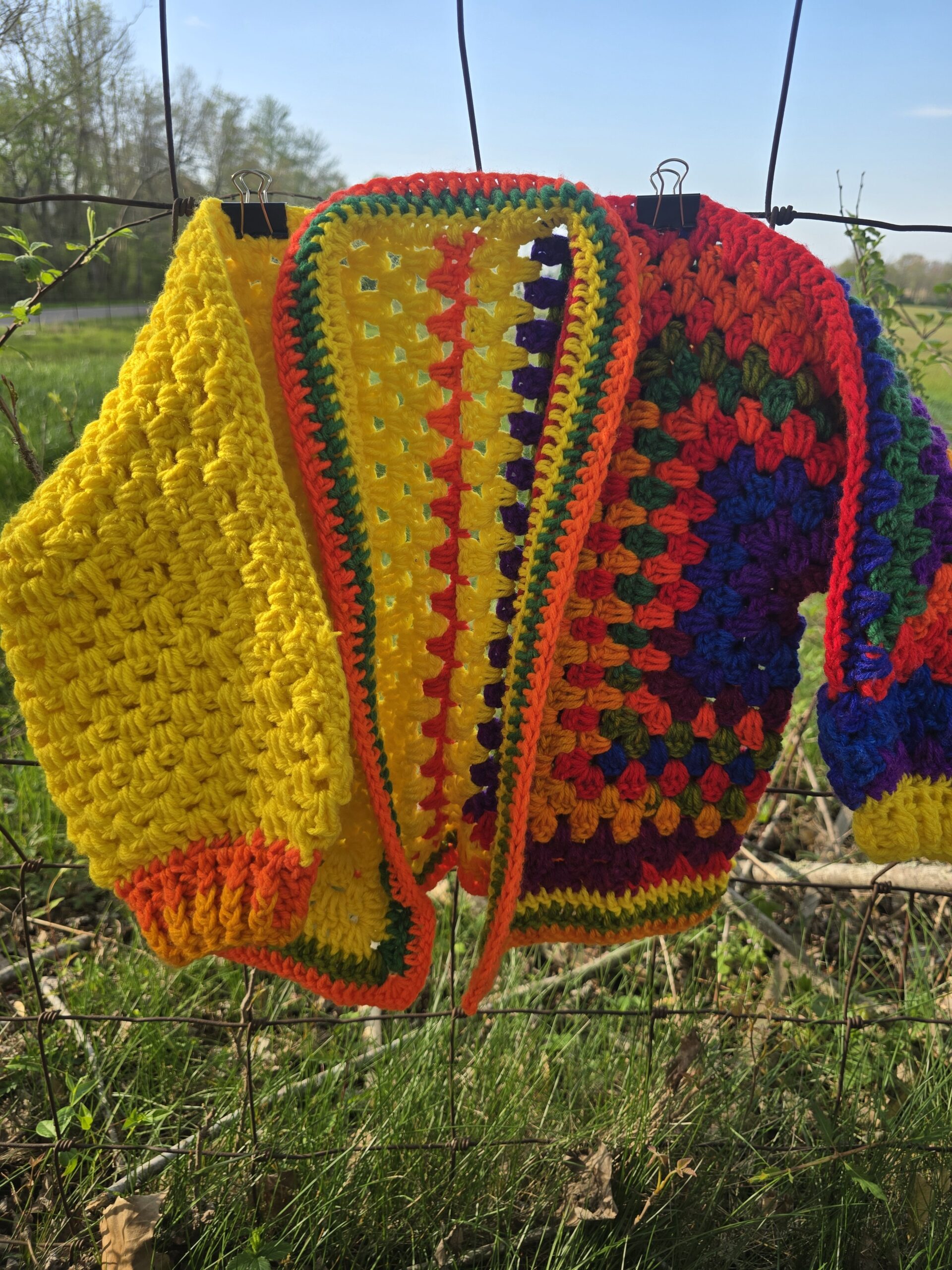 Rainbow Sunshine Toddler Cardigan - Image 4