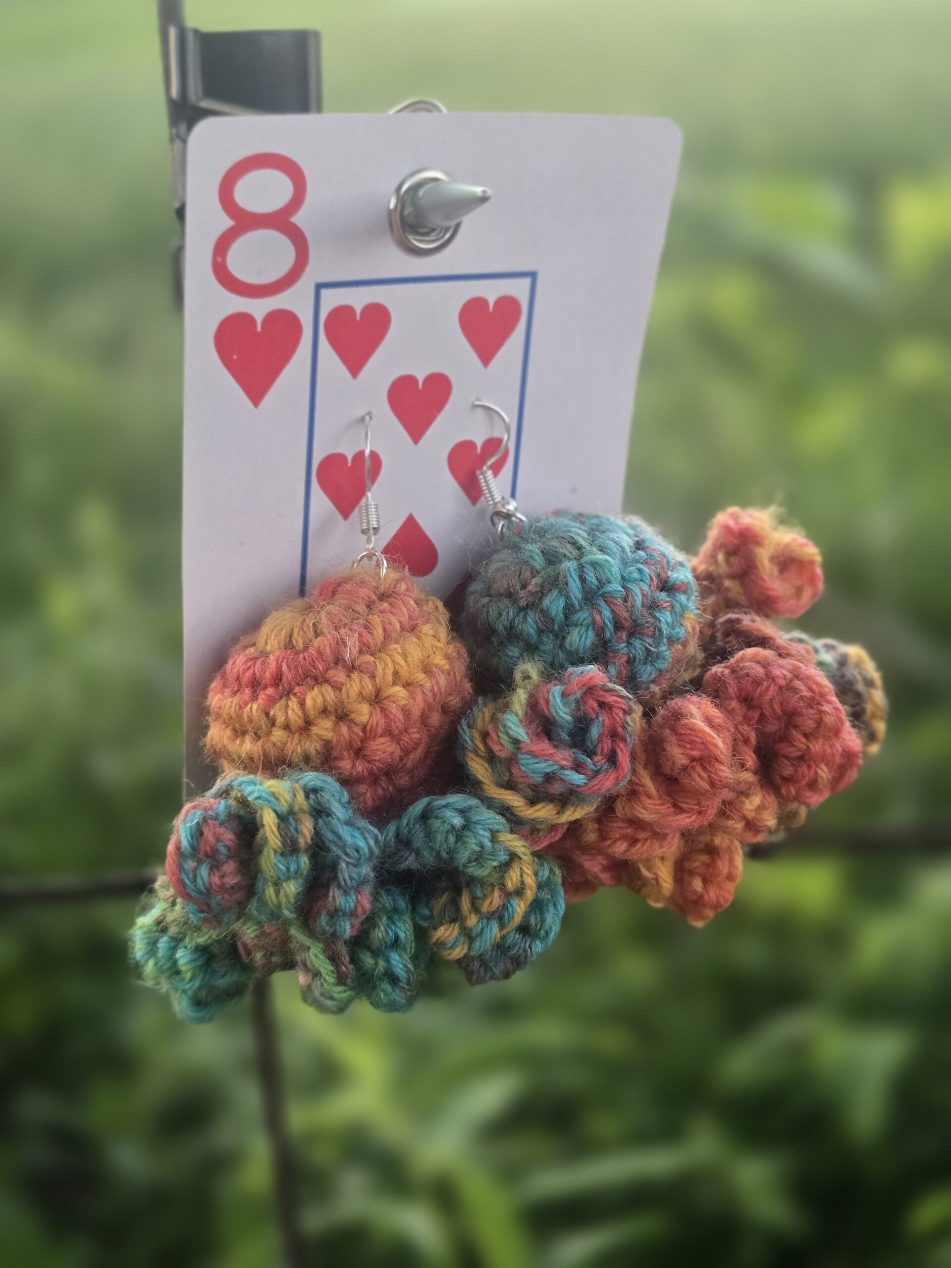 Whimsical Octopus Crochet Earrings - Image 2