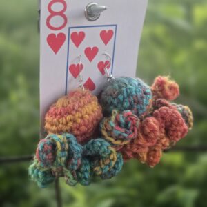 Whimsical Octopus Crochet Earrings