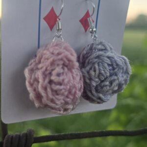 Rosebud Whisper Crochet Earrings