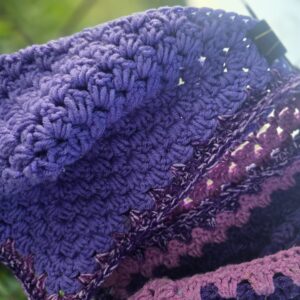 Amethyst Sunset Crocheted Cardigan