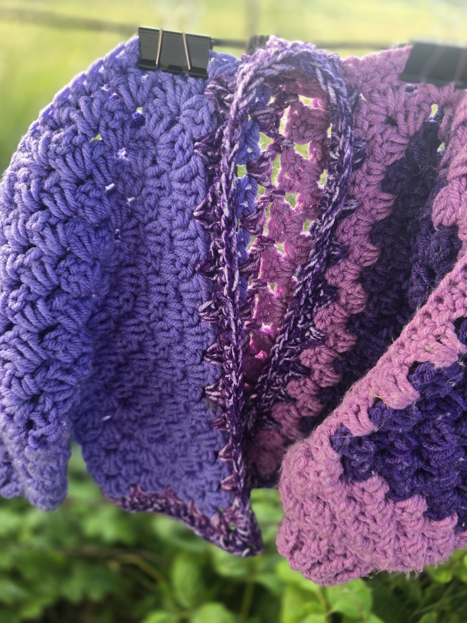 Amethyst Sunset Crocheted Cardigan - Image 4