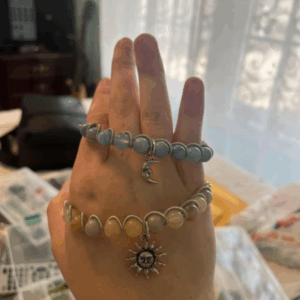 Sun & Moon Celestial Charm Bracelet Set