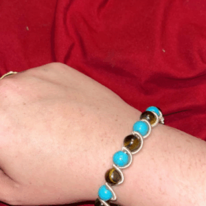 Bold Turquoise & Tiger Eye Bracelet