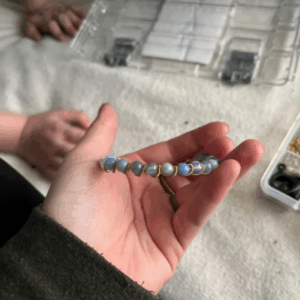 Mystical Grey-Blue Beaded Bracelet
