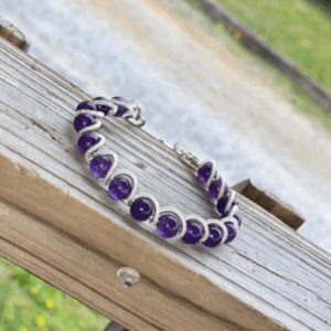 Vibrant Amethyst Purple Beaded Bracelet