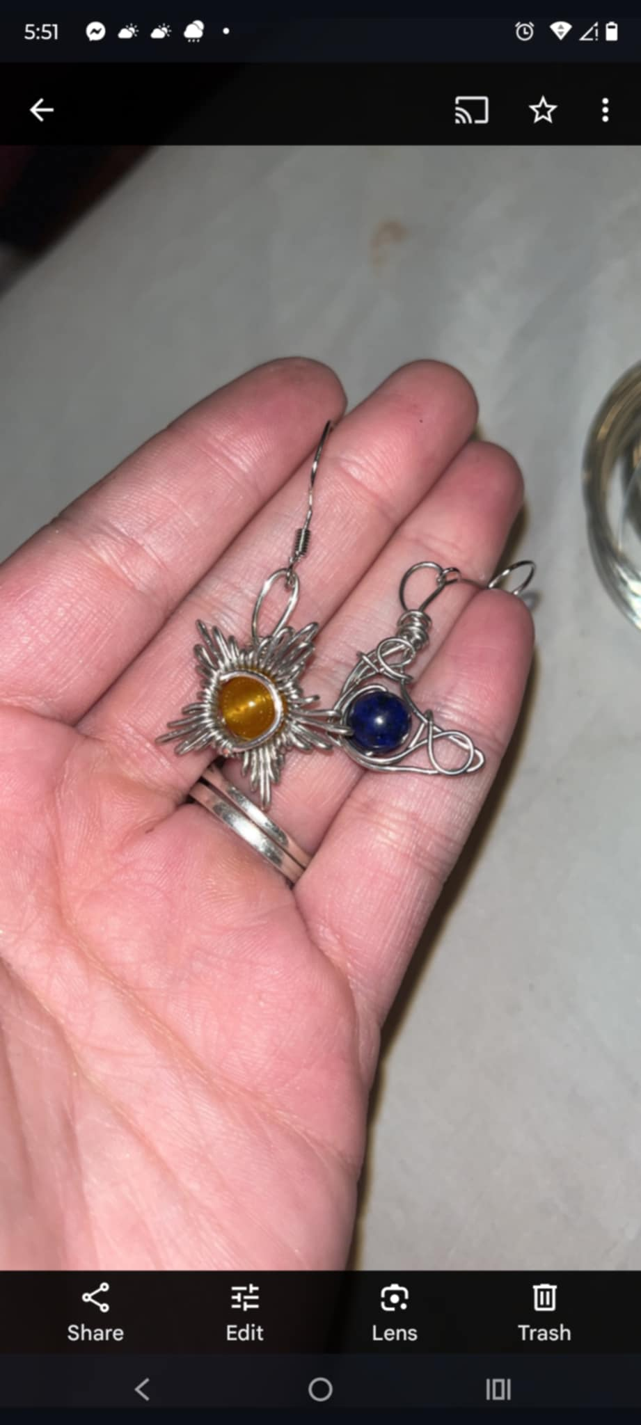 Celestial Sun & Moon Dangle Earrings