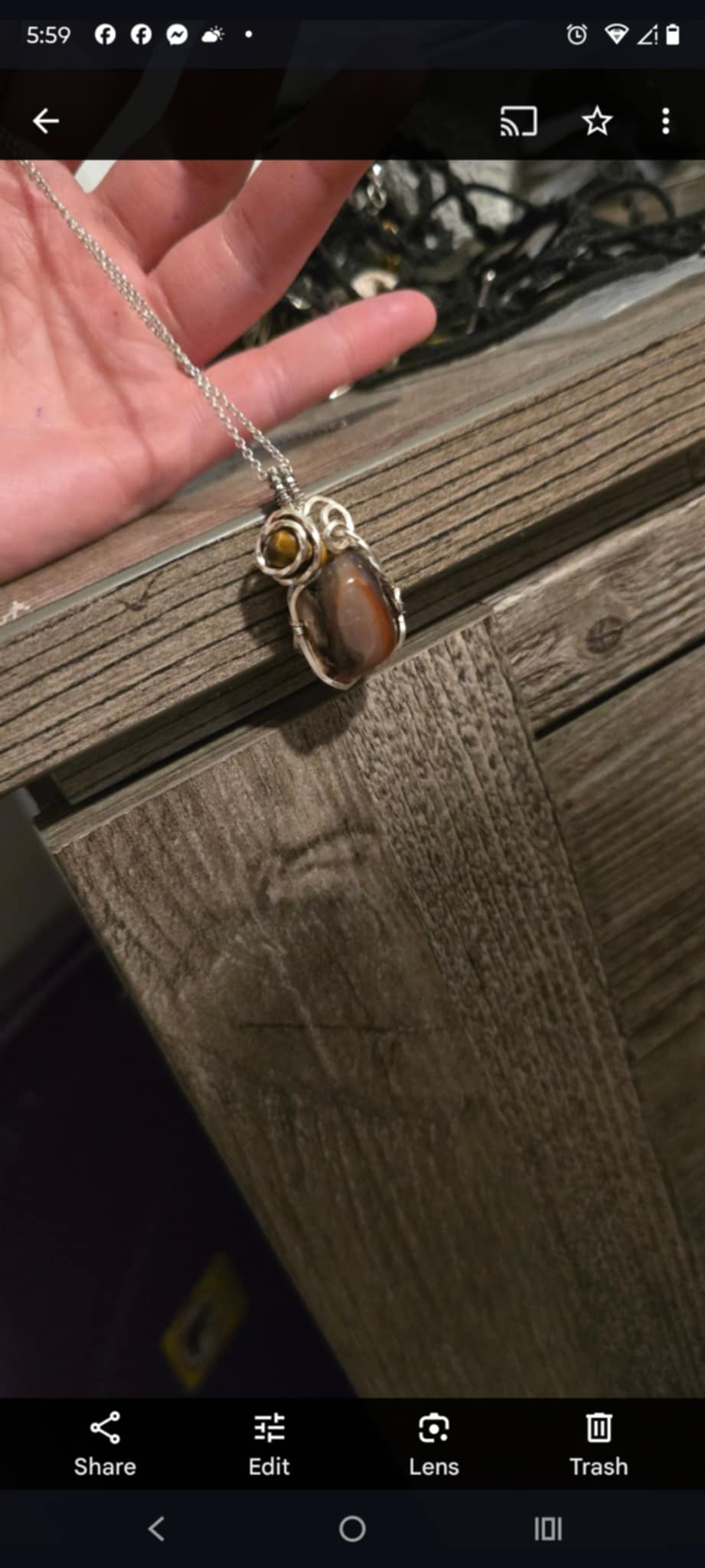 Earthy Gemstone Owl Pendant Necklace