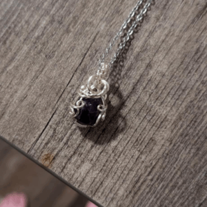 Mystical Raw Amethyst Pendant Necklace