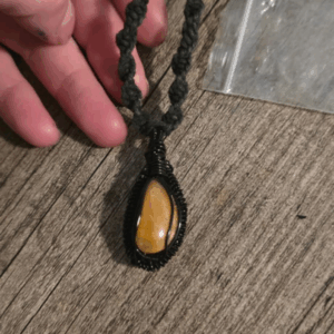 Earthy Tiger's Eye Cord Necklace