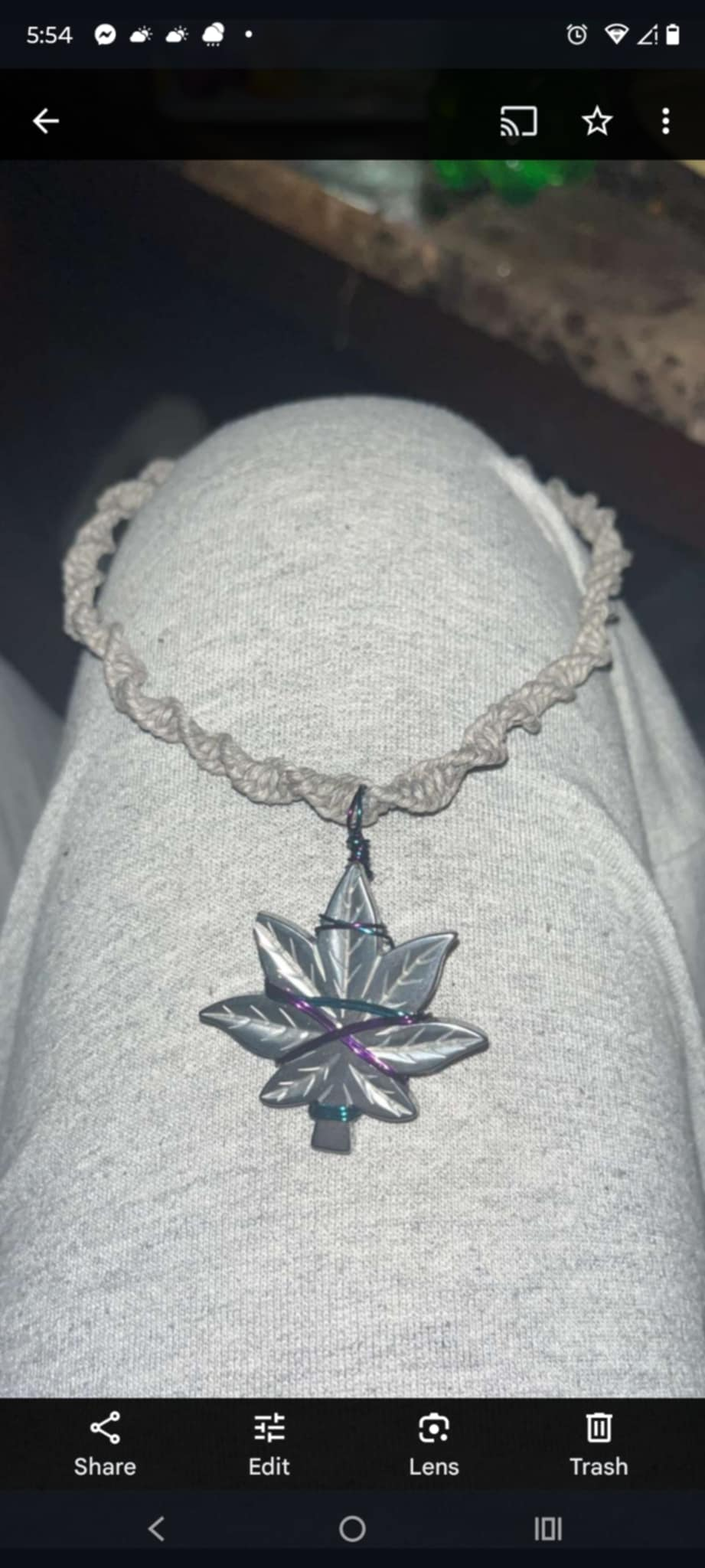 Iridescent Leaf Spirit Choker - Image 2